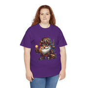 Unisex Heavy Cotton Tee with Whimsical Design, Perfect for Festivals, Gift for Gnome Lovers, Casual Everyday