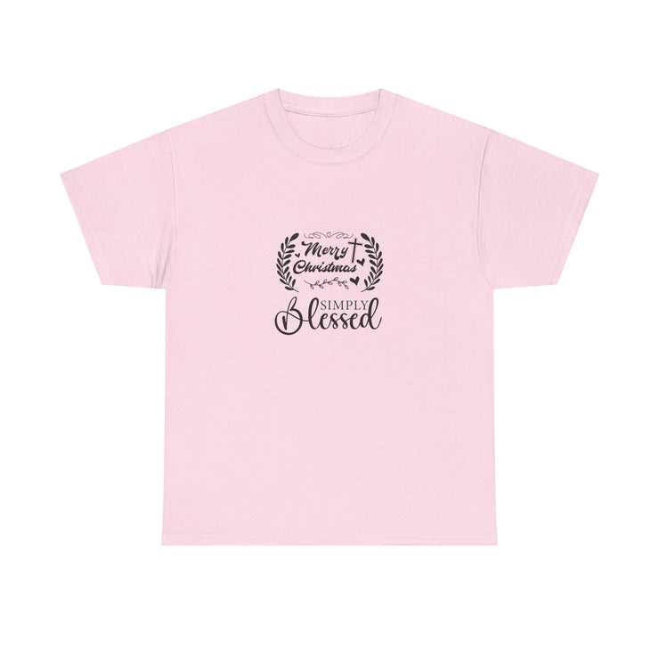 Merry Christmas Tee, Holiday Shirt, Simple Blessing Tee, Unisex Gift, Festive Apparel for Christmas