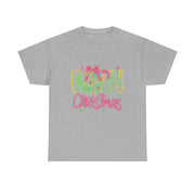 Festive Merry Christmas Tee - Unisex Heavy Cotton T-Shirt, Holiday Shirt, Christmas Gift, Cozy Winter Apparel, Family Gathering Outfit