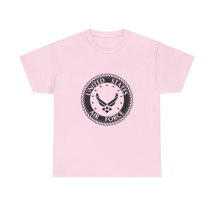 Unisex Heavy Cotton Tee with United States Air Force Design, Military Gifts, Veteran Apparel, Patriotic T-Shirt, Air Force Merchandise