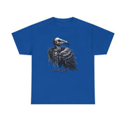 Gothic Vulture Tee, Unisex Heavy Cotton T-Shirt, Edgy Graphic Shirt for Music Lovers, Halloween T-Shirt, Alternative Fashion