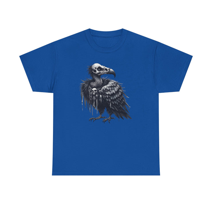 Gothic Vulture Tee, Unisex Heavy Cotton T-Shirt, Edgy Graphic Shirt for Music Lovers, Halloween T-Shirt, Alternative Fashion