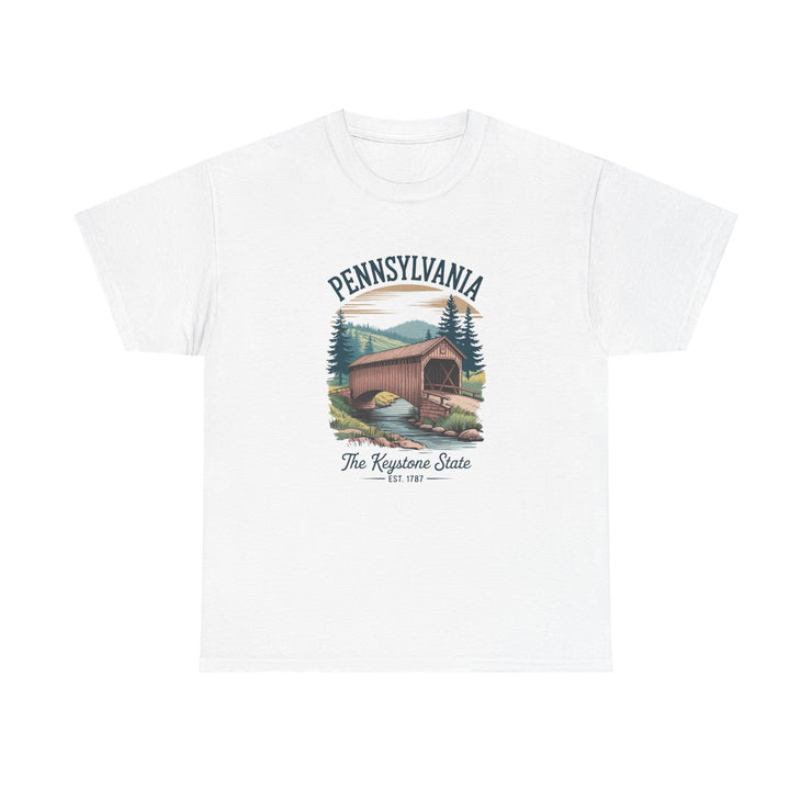 Pennsylvania Vintage Graphic Tee, Unisex T-Shirt, Nature Lover Gift, Travel Souvenir, State Pride Apparel