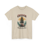 Oregon Graphic Tee - Vintage Style Unisex Cotton T-Shirt, Great for Nature Lovers, Casual Wear, USA States Design