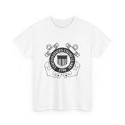 US Coast Guard Heavy Cotton Tee - Unisex, Apparel, Gift for Veterans, Nautical Spirit, Casual Wear, Summer Style