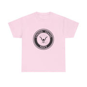 US Navy Emblem Unisex Heavy Cotton Tee | Military Apparel, Casual Wear, Gift for Veterans, Patriotic Shirt, Marine Life