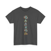 Colorful Cartoon Animal Unisex Heavy Cotton Tee - Gift for Animal Lovers, Cute T-Shirt for Kids & Adults, Fun Birthday, Casual Wear