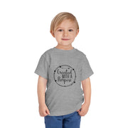 Toddler Purposeful Tee: Created with a Purpose, Kids Summer Shirt, Gift for Toddlers, Motivational Kids T-Shirt, Youth Casual Wear