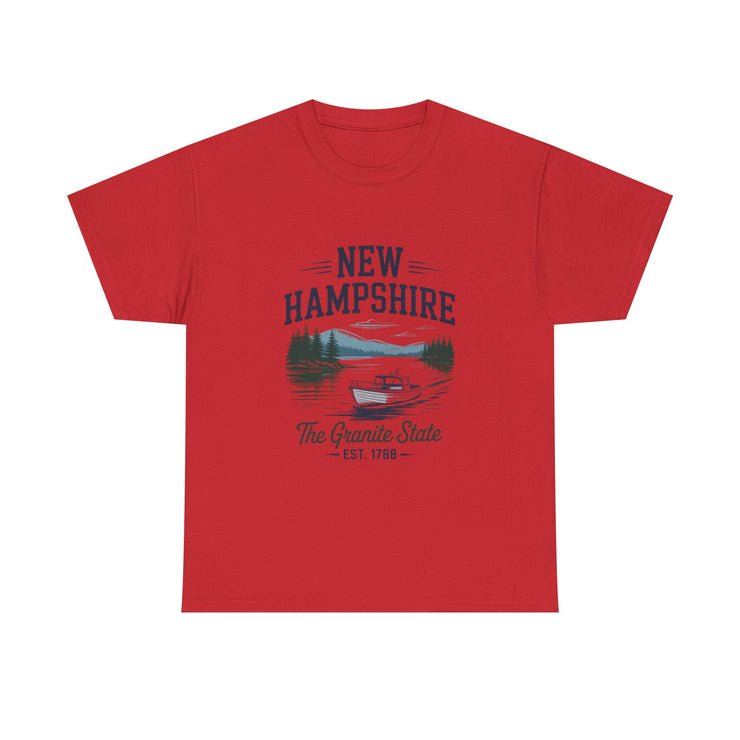 New Hampshire Adventure Tee - Unisex Heavy Cotton Tee, Vintage State Shirt, Nature Lover Gift, USA States Design