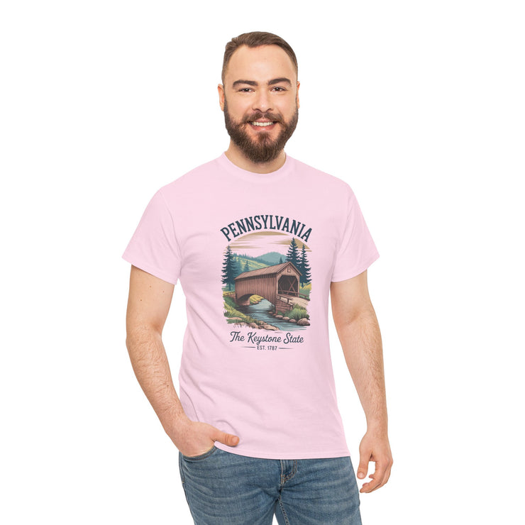 Pennsylvania Vintage Graphic Tee, Unisex T-Shirt, Nature Lover Gift, Travel Souvenir, State Pride Apparel