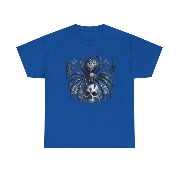 Gothic Spider Graphic Tee | Unisex Heavy Cotton Tee, Halloween Shirt, Alternative Fashion, Edgy Apparel, Gift for Her/Him