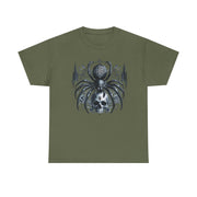 Gothic Spider Graphic Tee | Unisex Heavy Cotton Tee, Halloween Shirt, Alternative Fashion, Edgy Apparel, Gift for Her/Him