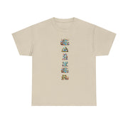 Colorful Cartoon Animal Unisex Heavy Cotton Tee - Gift for Animal Lovers, Cute T-Shirt for Kids & Adults, Fun Birthday, Casual Wear