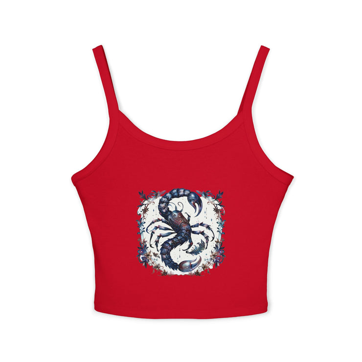 Lobster Print Women's Spaghetti Strap Tank Top | Beachwear, Summer Top, Casual Outfit, Gift for Seafood Lovers, Vacation