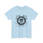 US Coast Guard Heavy Cotton Tee - Unisex, Apparel, Gift for Veterans, Nautical Spirit, Casual Wear, Summer Style