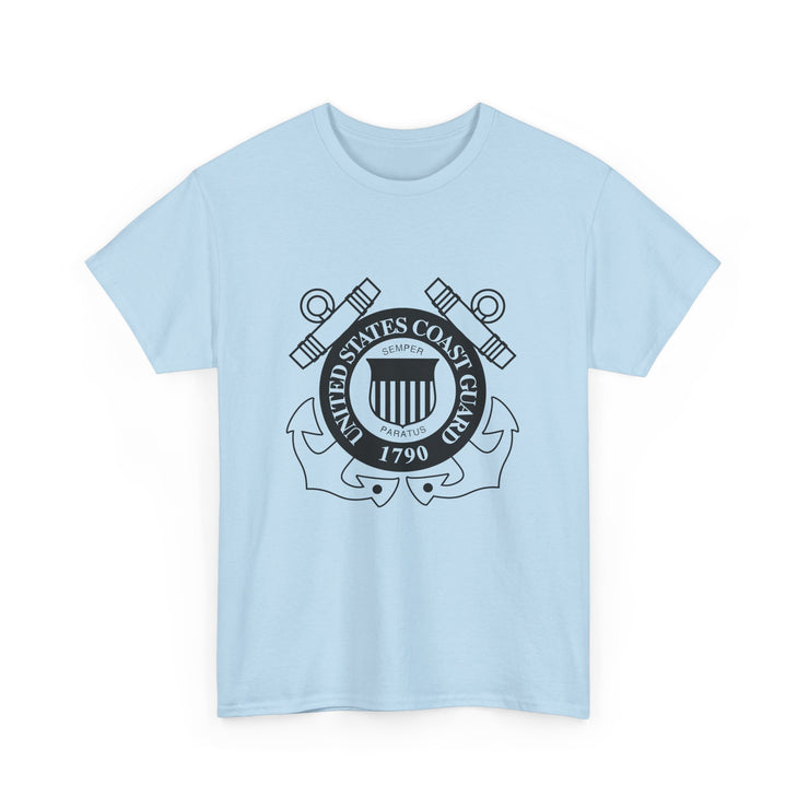 US Coast Guard Heavy Cotton Tee - Unisex, Apparel, Gift for Veterans, Nautical Spirit, Casual Wear, Summer Style