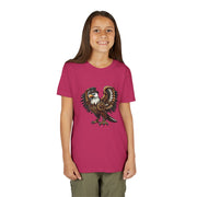 SKShirt Eagle Youth Tee - Unique Graphic Shirt, Bird Lover Gift, Nature-Themed Apparel, Fashion for Kids, Cool Kids' Clothing