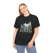 Nature-Inspired Unisex Heavy Cotton Tee, Forest T-Shirt, Outdoor Lifestyle Apparel, Eco-Friendly Gift, Casual Wear, Nature Lover's Top