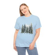 Nature-Inspired Unisex Heavy Cotton Tee, Forest T-Shirt, Outdoor Lifestyle Apparel, Eco-Friendly Gift, Casual Wear, Nature Lover's Top