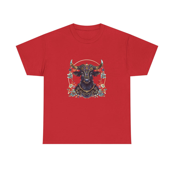 Boho Bull Graphic Tee | Unisex Heavy Cotton T-Shirt | Festival Wear, Gift for Nature Lovers, Casual Outfit, Animal Art