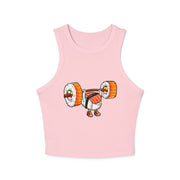 Sushi Lift Racer Tank Top - Gym Apparel, Fitness Wear, Workout Clothes, Sushi Lover Gift, Cute Tank for Summer