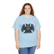Owl Skull Graphic Tee, Unisex Heavy Cotton T-Shirt, Edgy Apparel for Halloween, Casual Wear, Gift for Gothic Style Lovers