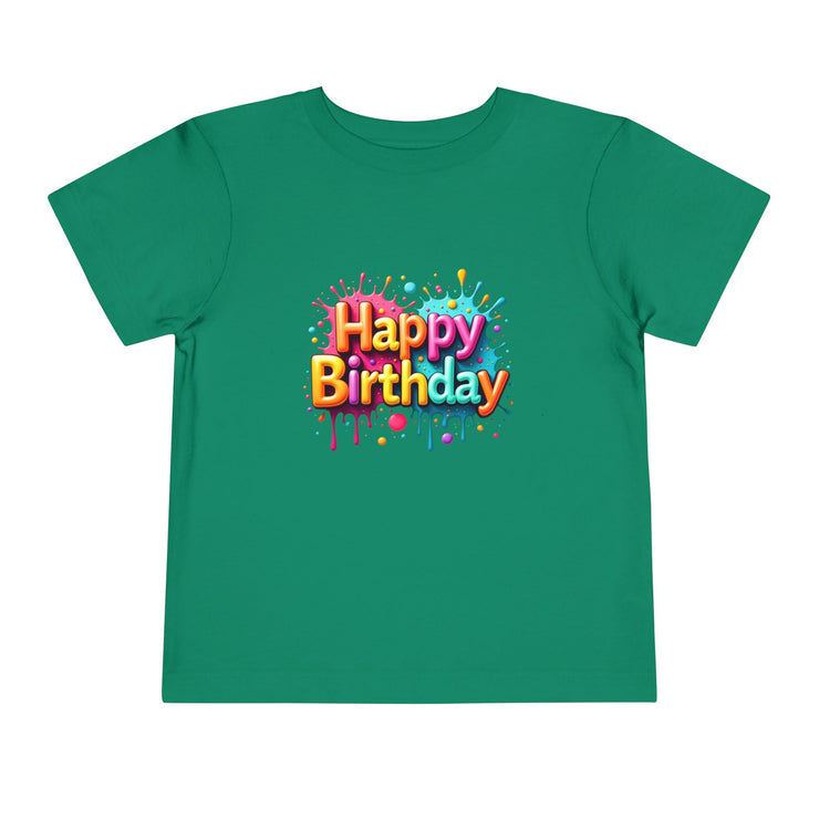Happy Birthday Toddler Tee, Kids Birthday Gift, Short Sleeve Tee, Birthday Outfit, Toddler Shirt, Celebration Apparel