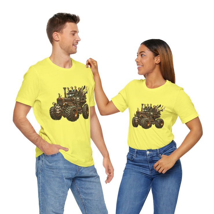 Rustic Tractor Graphic Tee, Farm Life Apparel, Unisex Jersey Tee, Country Style Shirt, Gift for Farmers, Car Design