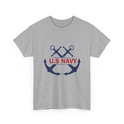 Navy Style Unisex Heavy Cotton Tee, U.S. Navy Tee, Military Pride Shirt, Veteran's Gift, Casual Wear