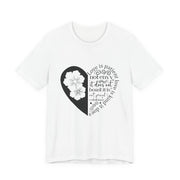 Heartfelt Love Quote Tee, Inspirational Unisex Shirt, Gifts for Her, Casual Outfit, Valentine/Anniversary Gift, Motivational Apparel