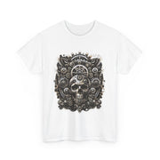 Gothic Skull Tee - Unisex Heavy Cotton T-Shirt, Unique Graphic Shirt, Casual Wear, Edgy Fashion, Gift for Him/Her, Halloween Style
