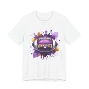 Minnesota Football Splash Tee, Unisex Short Sleeve, Sports Fan Shirt, Game Day Apparel, Football Design, Sports Design