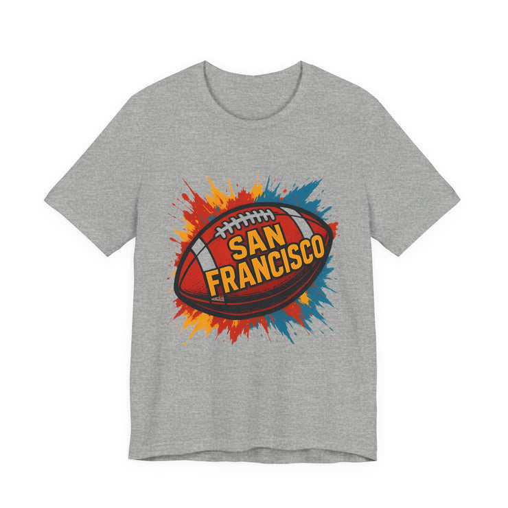 San Francisco Football Tee | Unisex Short Sleeve Shirt for Fans, Game Day Apparel, Sports Design, Casual Wear,