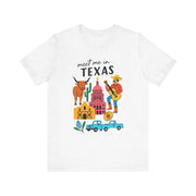 Texas-Inspired Unisex Tee: Meet Me in Texas Graphic T-Shirt, Gift for Texans, Summer Outfit, USA States Design