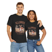 Illinois Prairie State Tee, Vintage Graphic T-Shirt, Unisex Casual Wear, Gift for Nature Lovers, Travel Souvenir, USA States Design