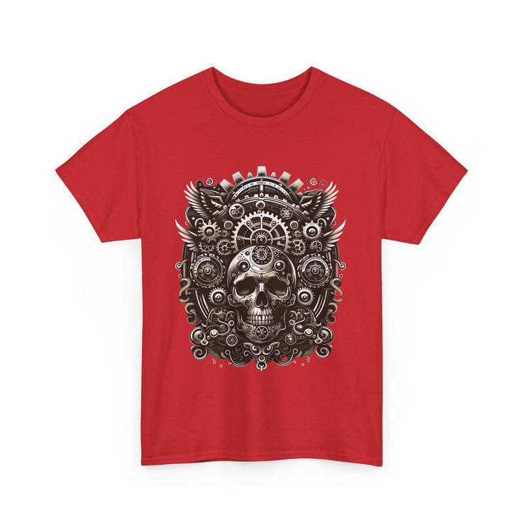 Gothic Skull Tee - Unisex Heavy Cotton T-Shirt, Unique Graphic Shirt, Casual Wear, Edgy Fashion, Gift for Him/Her, Halloween Style
