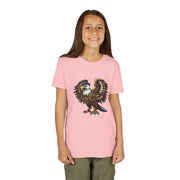 SKShirt Eagle Youth Tee - Unique Graphic Shirt, Bird Lover Gift, Nature-Themed Apparel, Fashion for Kids, Cool Kids' Clothing