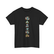 Colorful Cartoon Animal Unisex Heavy Cotton Tee - Gift for Animal Lovers, Cute T-Shirt for Kids & Adults, Fun Birthday, Casual Wear