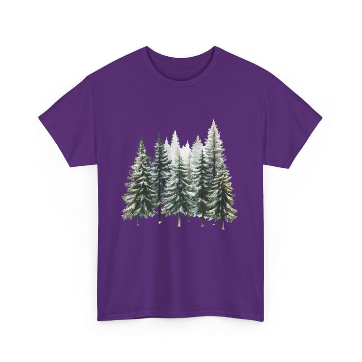 Nature-Inspired Unisex Heavy Cotton Tee, Forest T-Shirt, Outdoor Lifestyle Apparel, Eco-Friendly Gift, Casual Wear, Nature Lover's Top