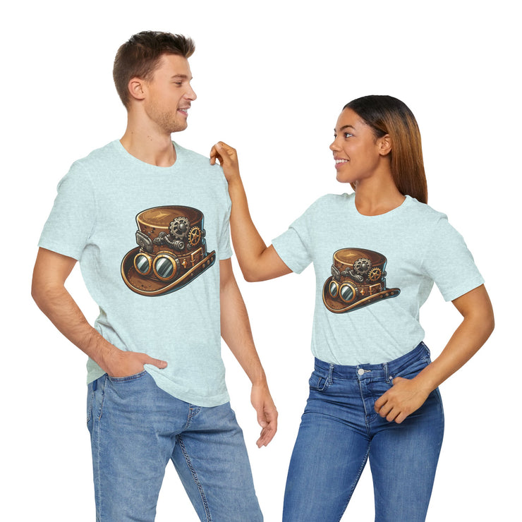 Steampunk Hat Tee, Steampunk T-Shirt, Retro Graphic Tee, Gift for Nerds, Cosplay Costume Top