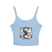 Lobster Print Women's Spaghetti Strap Tank Top | Beachwear, Summer Top, Casual Outfit, Gift for Seafood Lovers, Vacation