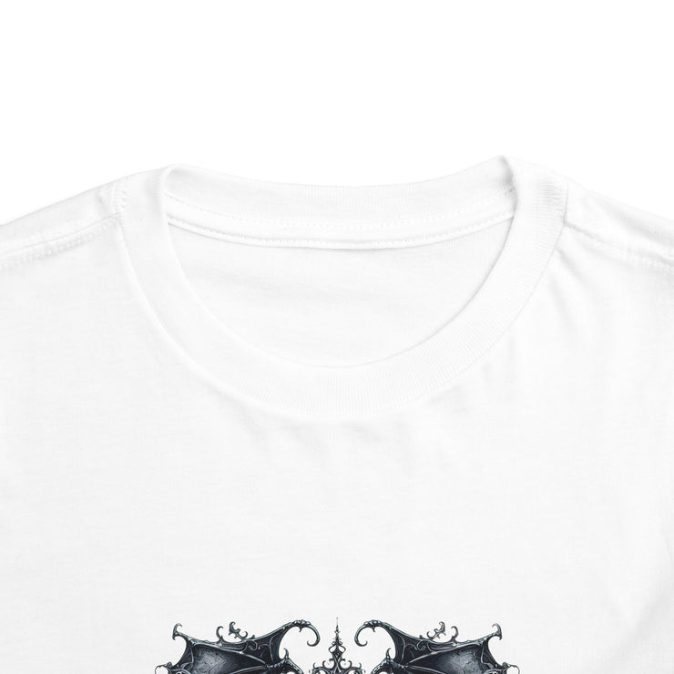 Gothic Dragon Toddler Tee, Cute Kids Shirt, Toddler Short Sleeve Tee, Unique Gift Idea, Halloween Outfit, Trendy Kids Apparel