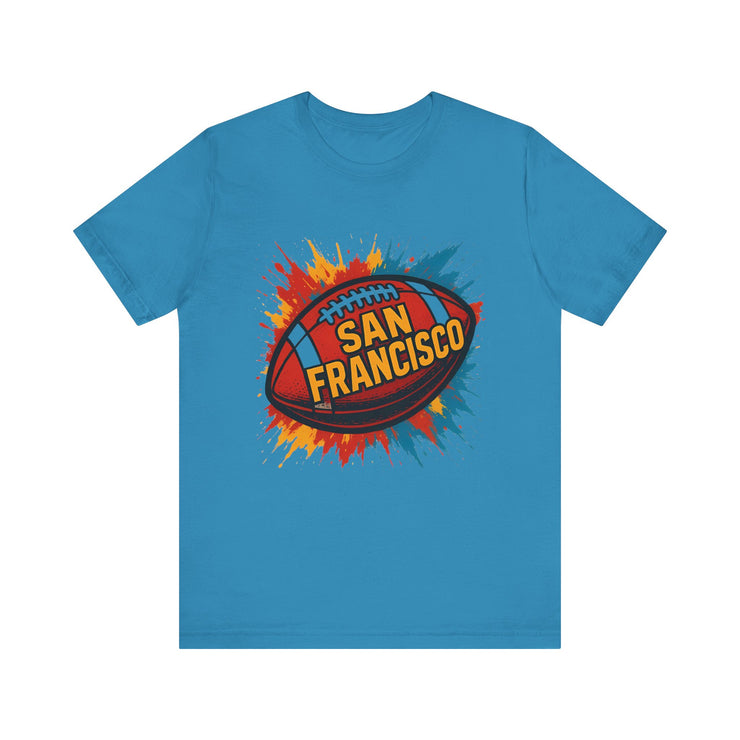 San Francisco Football Tee | Unisex Short Sleeve Shirt for Fans, Game Day Apparel, Sports Design, Casual Wear,