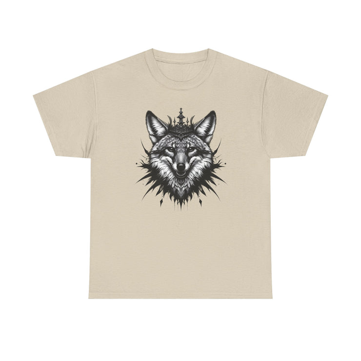 Wolf Head Graphic Unisex Heavy Cotton Tee, Cool Graphic Tee, Animal Lover Gift, Casual Summer Wear, Adventure T-Shirt
