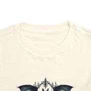Toddler Halloween Bat Tee, Cute Toddler T-Shirt, Kids Halloween Apparel, Spooky Party Outfit, Bat and Roses Design