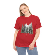 Nature-Inspired Unisex Heavy Cotton Tee, Forest T-Shirt, Outdoor Lifestyle Apparel, Eco-Friendly Gift, Casual Wear, Nature Lover's Top