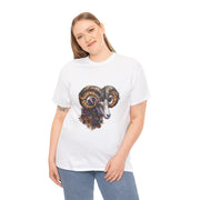 Bohemian Ram Graphic Tee, Casual Apparel, Gift for Animal Lovers, Festival Wear, Unisex T-Shirt, Nature-Inspired Clothing