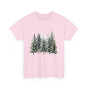 Nature-Inspired Unisex Heavy Cotton Tee, Forest T-Shirt, Outdoor Lifestyle Apparel, Eco-Friendly Gift, Casual Wear, Nature Lover's Top