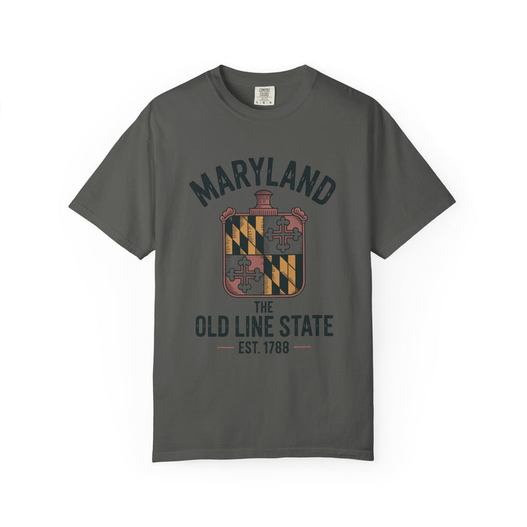 Maryland Pride Unisex Garment-Dyed T-shirt, Vintage Maryland Shirt, Maryland State Pride Tee, Gift for Marylanders, USA States Design