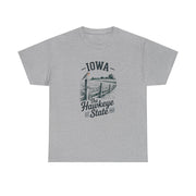 Iowa The Hawkeye State T-Shirt, Vintage Style Tee, Unisex Cotton Shirt, Iowa Pride Gift, USA States Design